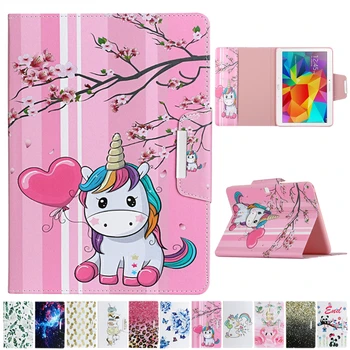 

For Samsung Tab 4 Tab4 Case SM-T530 Cartoon Unicorn Leather Cover For Samsung Galaxy Tab 4 10.1 inch T530 T531 T535 Cover Cases