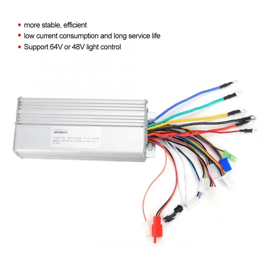 Универсальный бесщеточный ЖК-контроллер 48 V/64 V 1500W DC двойной режим для щеточного двигателя 18 Mosfet Матовый контроллер аксессуары