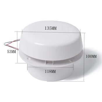 

12V Volt RV Roof Air Vent Mute Fan Camper Mushroom Shape Design Circular Durable for Rv Commercial Vehicle Yacht White
