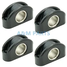 Морской черный нейлон Fairlead Bullseye 17 мм 11/1" вставка из нержавеющей стали