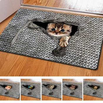 

Entrance Doormat 3D Cartoon Cat Animal Carpet Living Room Table Mats Non slip Carpet For Home Kids Bedroom Door Floor Rug