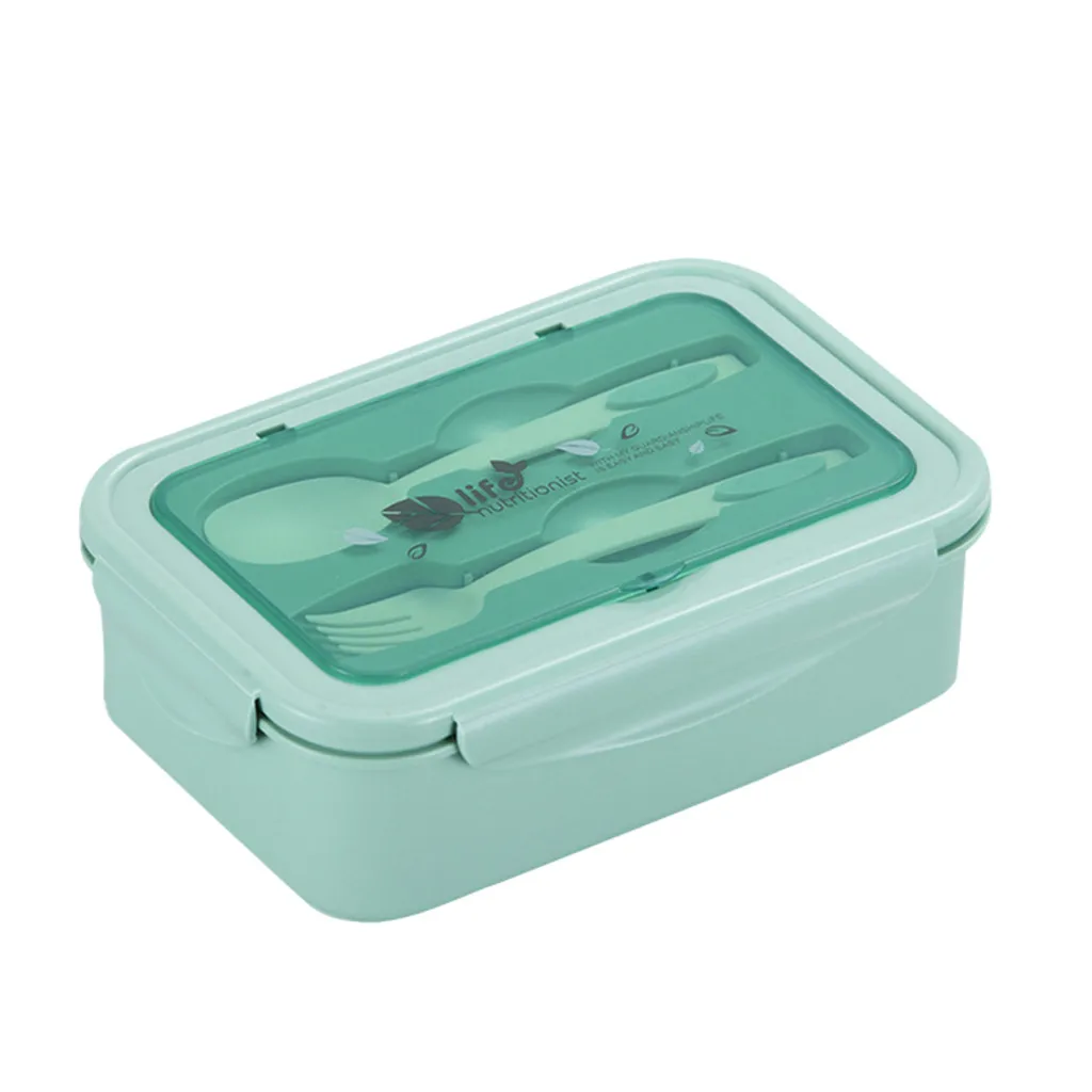 Микроволновая печь Нагревательный Ланч-бокс прямоугольная Студенческая коробка для завтрака контейнер для хранения коробка японский стиль для рабочего офиса детей - Цвет: GN