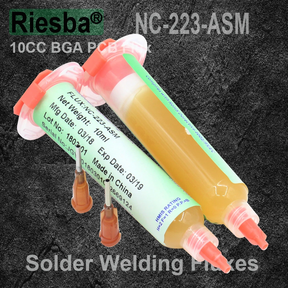 RIESBA паяльная паста пастообразный флюс 10cc BGA PCB без очистки для пайки|Сварочные