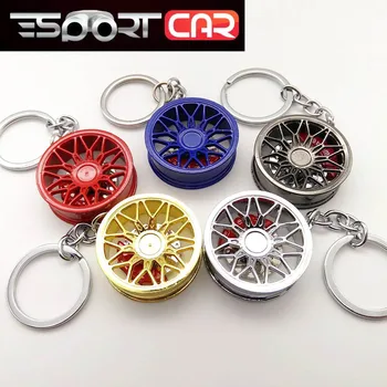 

Auto Car Key Chain Rim Model Wheel Tire Styling Turbo Hub Aluminum Wheel Rim Key Hanging Ring Decoration Interior Accessories