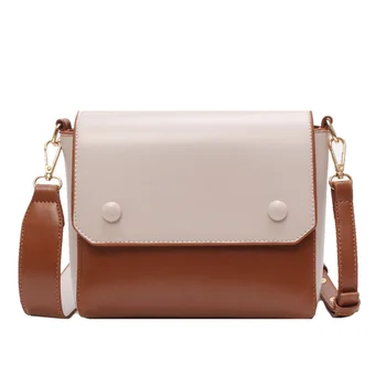 

Women's Small Square Package New 2019 Students Fashion Simple Contrast Color Shoulder Messenger Bag High Quality Tote Bag