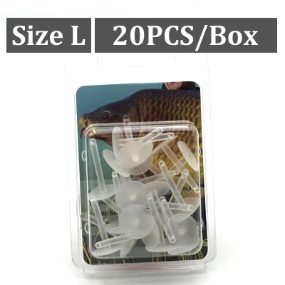 20PCS-L 20 шт. рыболовные шпильки для ловли карпа бусины Карп шуруп для приманки Boilie вставные пробки для рыбалки метод подачи снасти для ловли карпа Аксессуары для рыбалки - Цвет: 20PCS-L
