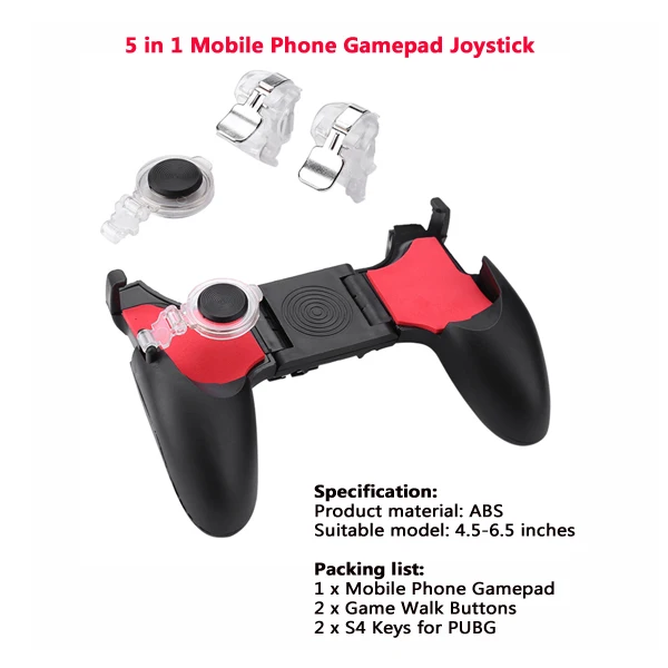 5 in 1 joystick(1) 5 в 1 Мобильный Геймпад контроллер Джойстик пусковая кнопка огонь кнопочный телефон держатель кронштейн для PUBG игровой коврик игровые аксессуары триггеры джойстик для телефона автодержатель для телефона триггеры - Цвет: 5 in 1 joystick(1)