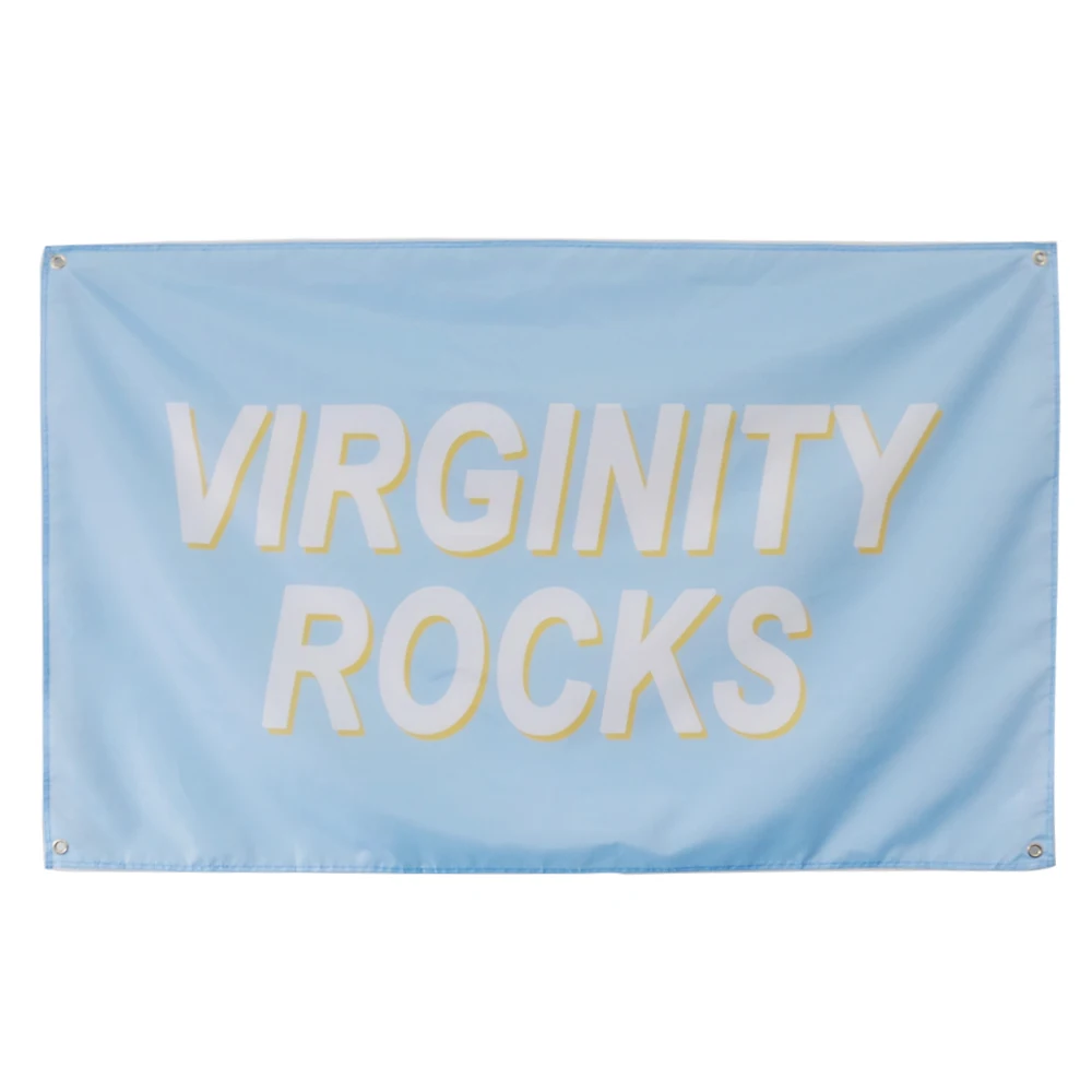 Dimike Virginity Rocks Flag Banner 3x5Ft 