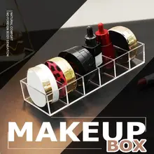 Новинка, органайзер для макияжа, коробка для пудры, настольная, для женщин, прозрачная акриловая кисть, губная помада, держатель для косметики, коробка для хранения косметики, чехол, инструменты
