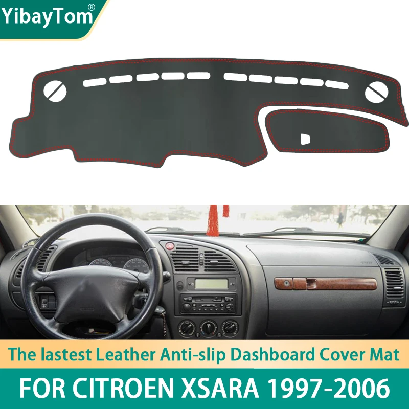 

High Rank Durable Excellent PU Leather Dashboard Anit-slip Anti-UV Protective mat For Citroen Xsara 1997-2006 accessories