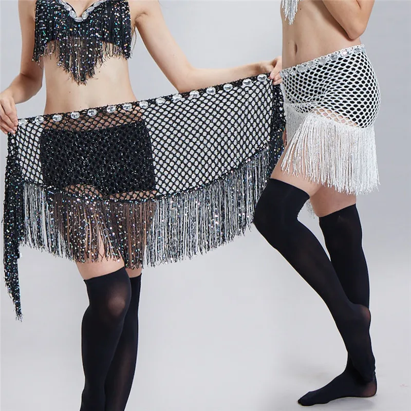 

Women Belly Dance Practice Waist Chain Sexy Beads Sequins Bellydance Hip Scarf Oriental Dance Costumes Wholesale