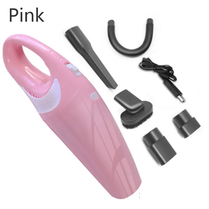 Pink Мини-автомобильный пылесос беспроводной 120 Вт портативный usb зарядный пылесос Мощный Автомобильный домашний двойной - Цвет: Pink