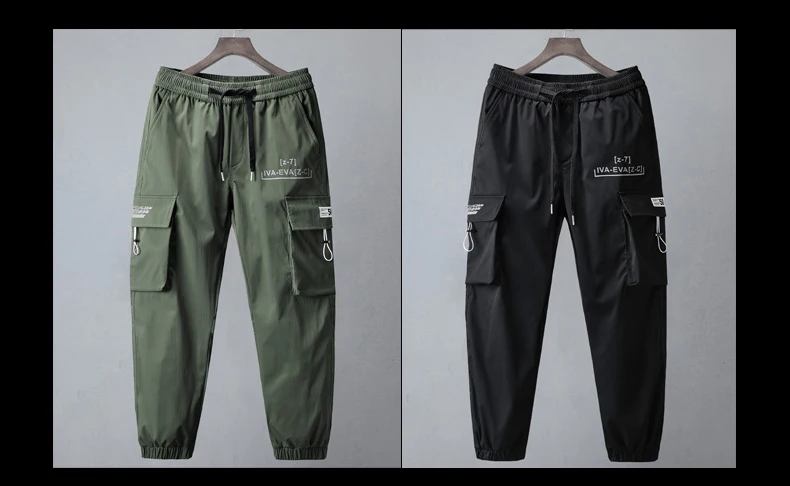 CHAIFENKO Hip Hop Cargo Pants Men Fashion Harajuku Harem Pant Black Streetwear Joggers Sweatpant Multi-Pocket Casual Mens Pants mens cargo trousers
