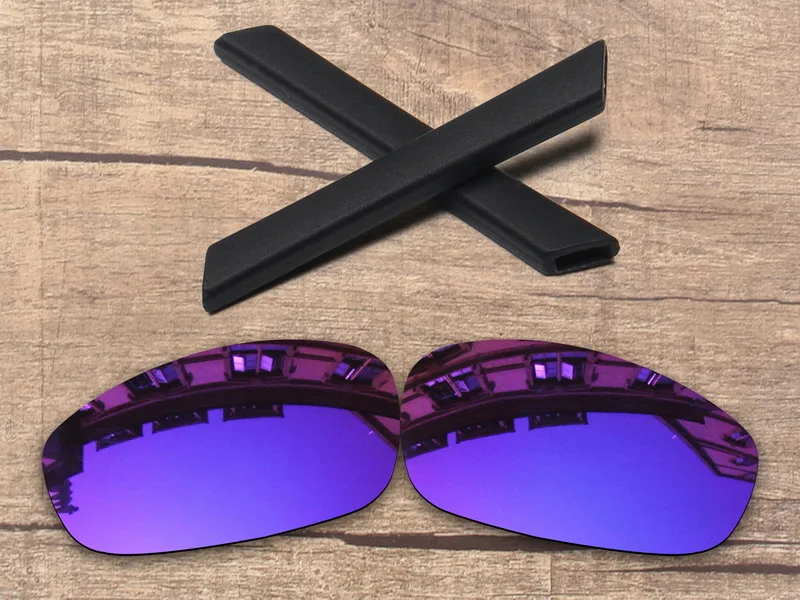 Violet Mirror Vonxyz 20+ выбор цветов, Поляризованные Сменные линзы и носки с ушками для-куртка с разрезом в стиле Окли, оправа OO9099 - Цвет линз: Violet Mirror