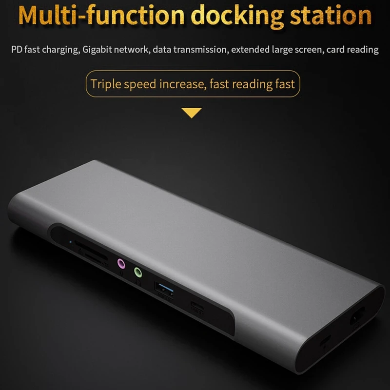 12 в 1 концентратор 4K usb type-C к USB 3,0 TF HDMI VGA RJ45 Мини DP док-станция для ноутбука док-станция для MacBook Air/MacB