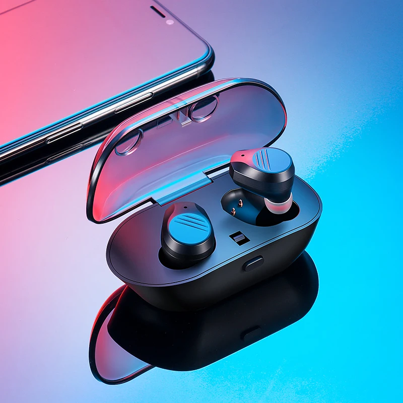 

Bluetooth headphones TWS 5.0 Wireless Earbuds Sport Headsets With Mic HiFi Stereo with Charging Box For iphone Samsung Xiaomi