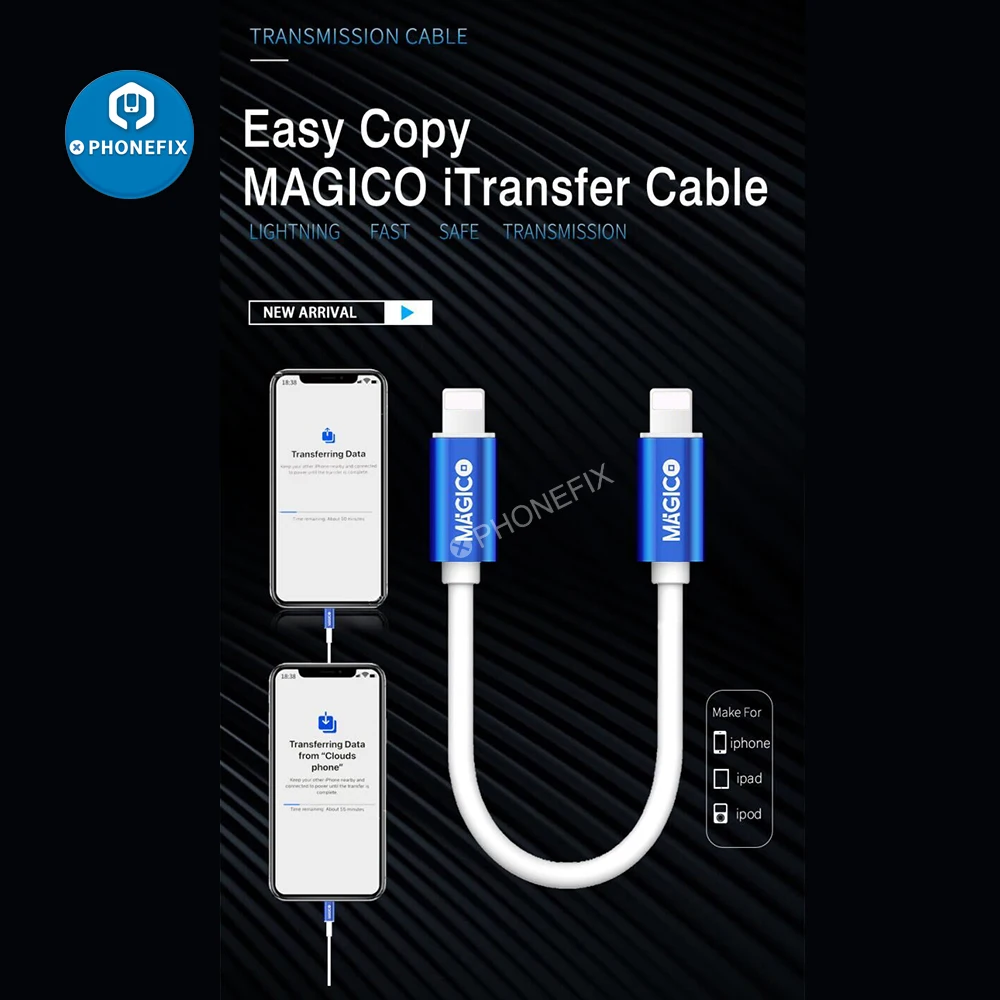 Кабель MAGICO Lightning/Lightning OTG для передачи данных легкая копия изображения кабель iPhone