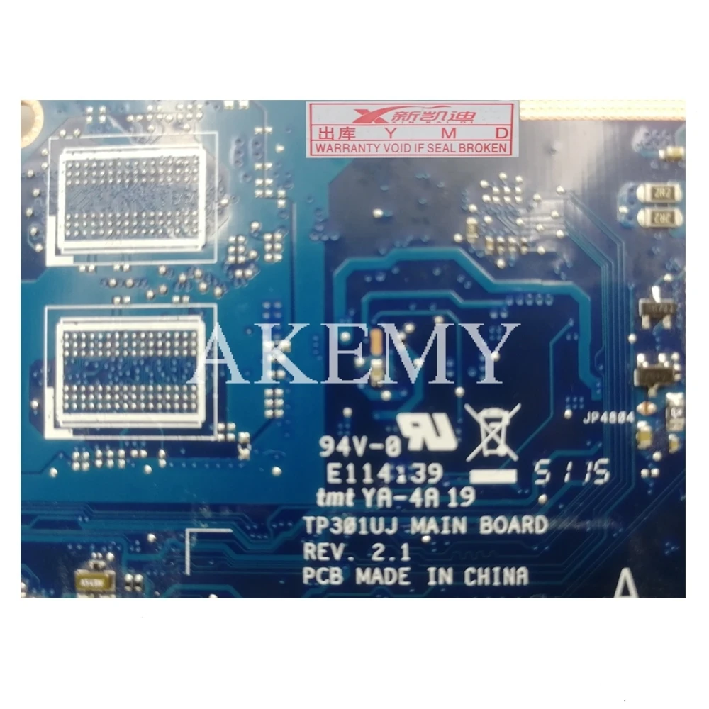 Novo!!!! para For Asus Computador Portátil Placa-mãe Mainboard 100% Testado I3-6100 Cpu 4gb Ram Tp301u Tp301ua Tp301uj - Imagem 5