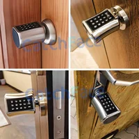 Bluetooh inteligentny zamek cylindryczny Keyless elektroniczny zamek do drzwi APP Wifi blokada kod cyfrowy karta RFID blokada do mieszkania w domu Airbnb 2