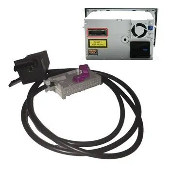 

Car Aux-in RNS-E Navigation AUX Button o Adapter Kit 32Pin Plug Fit for A3 A4 A6 A8 R8 TT