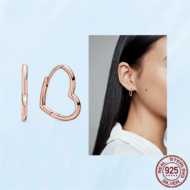 Asymmetrical Heart Hoop Earrings 