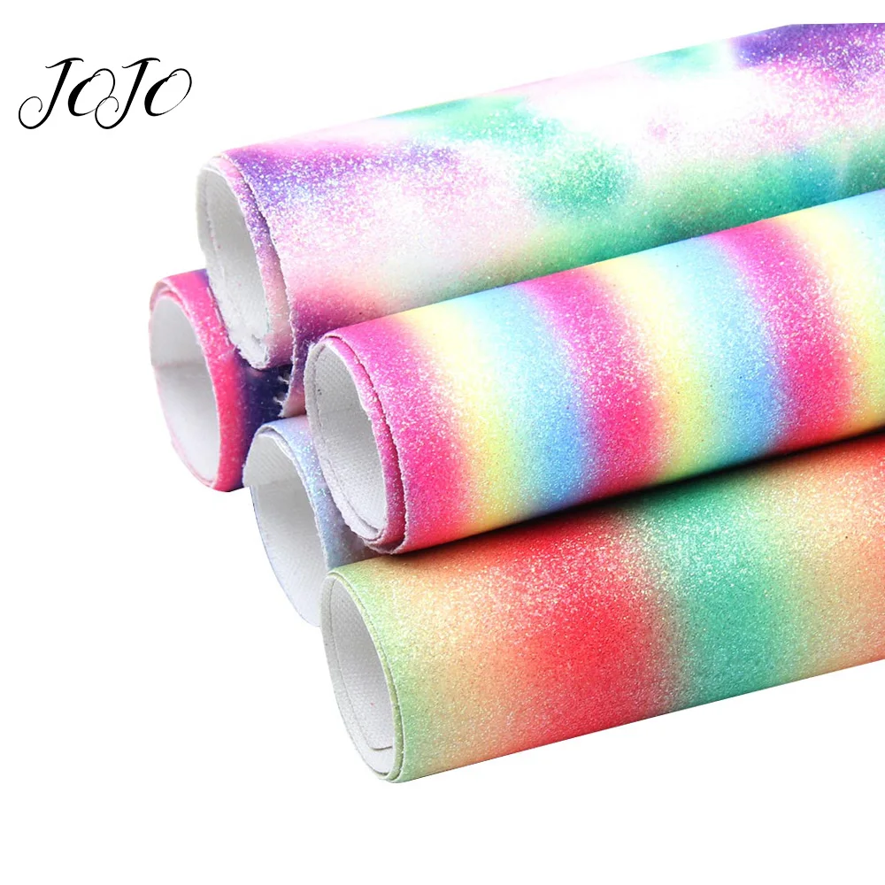 JOJO Луки 22*30 см 5 шт. Радуга Тонкий блестящий лист ткани для рукоделия DIY Волосы