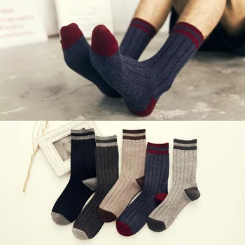 

Autumn Winter Socks Men Thick Stockings Warm Socks College style Wool Basic All-match Stockings women socks women