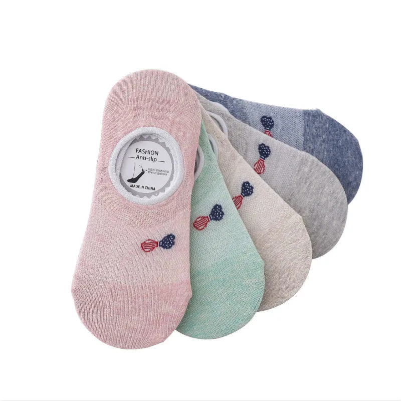 Fast Shipping 2020 New Arrival 5 Pairs Slipper Invisible Solid Women's Short Socks Cotton No Show Socks For Women