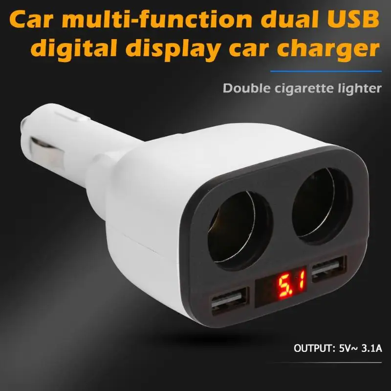 Вращающийся двойной зарядное устройство USB адаптер многофункциональное перенапряжение и защита от перегрузки 2 способа прикуривателя Разветвитель