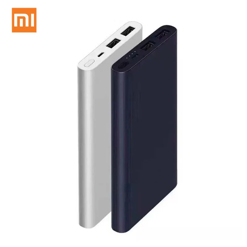 

10000mAh Xiaomi Mi Power Bank 2i External Battery Bank 18W Quick Charge Powerbank 10000 PLM09ZM with Dual USB Output for Phone