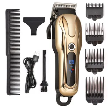 

Men Electric Hair Clipper Trimmer Professional Hair Cutting Kit for Adults Kids 4 Guide Combs Adjustable Blade Beard Hair Cutter