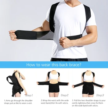 

2020 Waist Corrector Adjustable Adult Corest Correction Belt Trainer Shoulder Lumbar Brace Spine Support Belt Vest Back