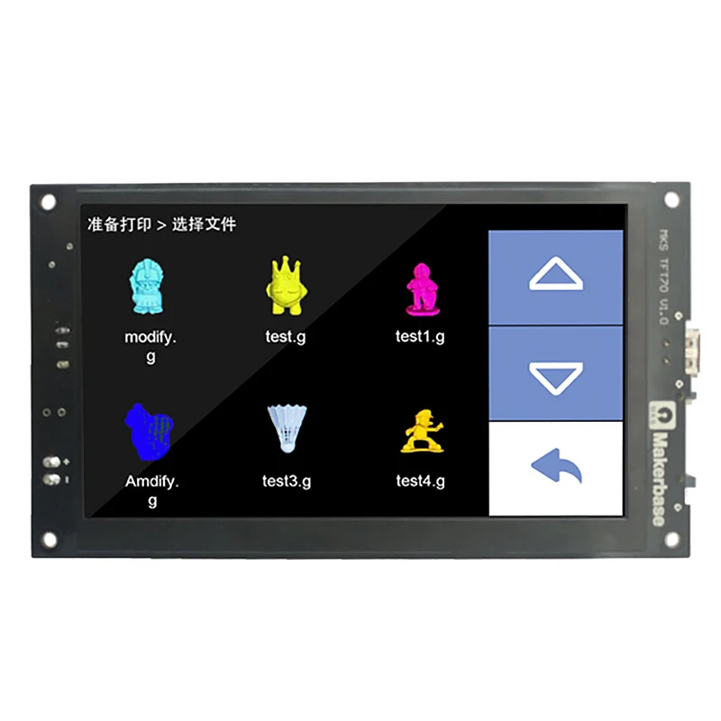 Makerbase 3D-принтер дисплей управления 7 дюймов нажатие на экран поддержка предварительного просмотра Gcode модель с 7 языками MKS TFT70