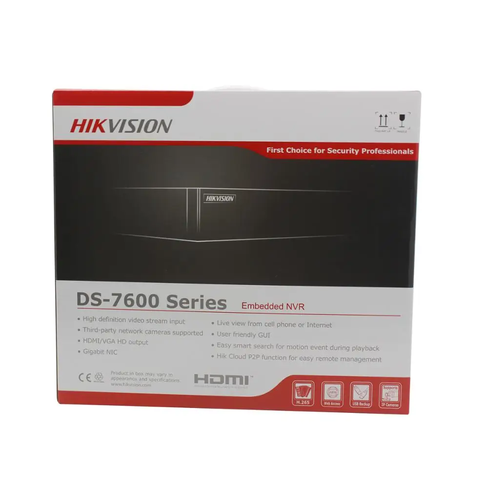 Hikvsiion DS-7608NI-Q2/8 P 8CH POE NVR Max Supprot 8MP разрешение ONVIF H.265 для встроенных камер видеонаблюдения системы сети Видео Recoder