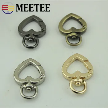 

5/10pcs 12x42mm Heart Metal Clip Buckles for Bag Handbag Strap Snap Spring Ring Keyring Handle Connector DIY Leather Crafts
