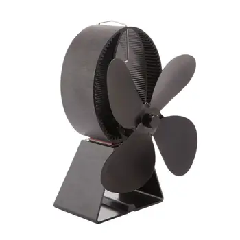 

Heat Self Powered Fireplace Stove Fan Quiet 4 Blades for Large Room Wood Log 72XD