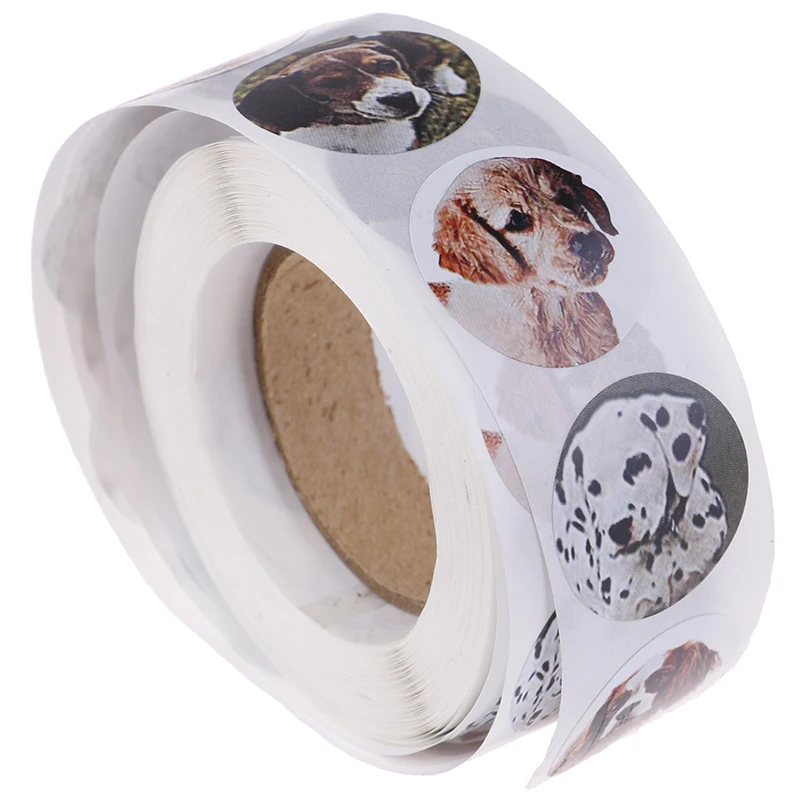 500pcs one roll 500 шт./компл. Пустой Круглый/собака награда крафт-стикеры сделай сам наклейки для посылка подарок наклейки - Цвет: 500pcs one roll