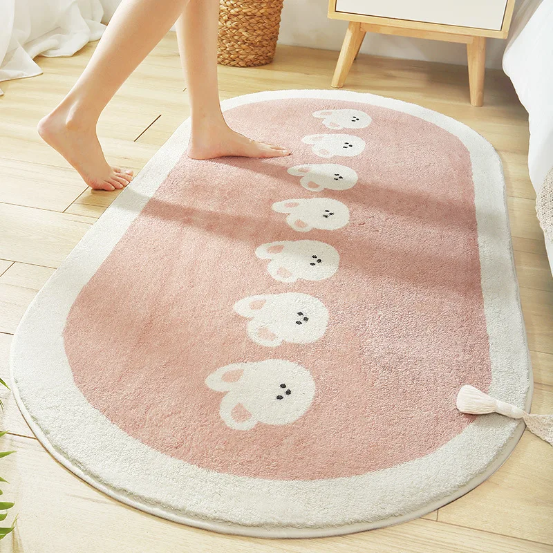 

Anti-slip Absorbent Cashmere Floor Mats Dry Feet Carpet Bathroom Entrance Door Bedroom Kitchen Toilet Duck Pattern Decoration
