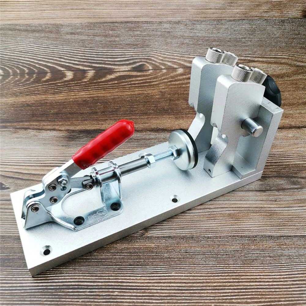 

Hot Professional Aluminum Alloy Oblique Hole Drilling Locator Wood Pin Puncher Woodworking Manual Fixture Tool
