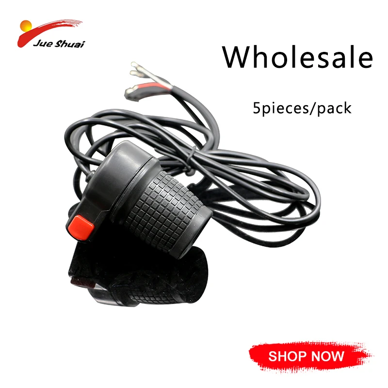

JS Half Twist Throttle for Electric Bike Light Horn Button Switch Electric Bicycle Half Throttle Speed Handles Ebike Parts