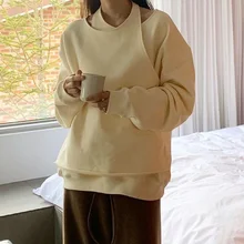 

Fall New Solid Color Sweater Hanging Neck Asymmetrical Pullover Simple Casual Style for Women's Daily Street Wear 2021 New