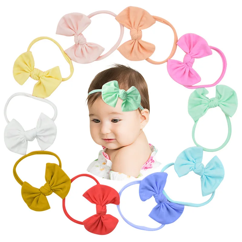 

High Elastic Solid Nylon Headband Newborn Headbands Cute Kids Girls Hair Girls Turban Hairband Children Soft Cotton Headwrap