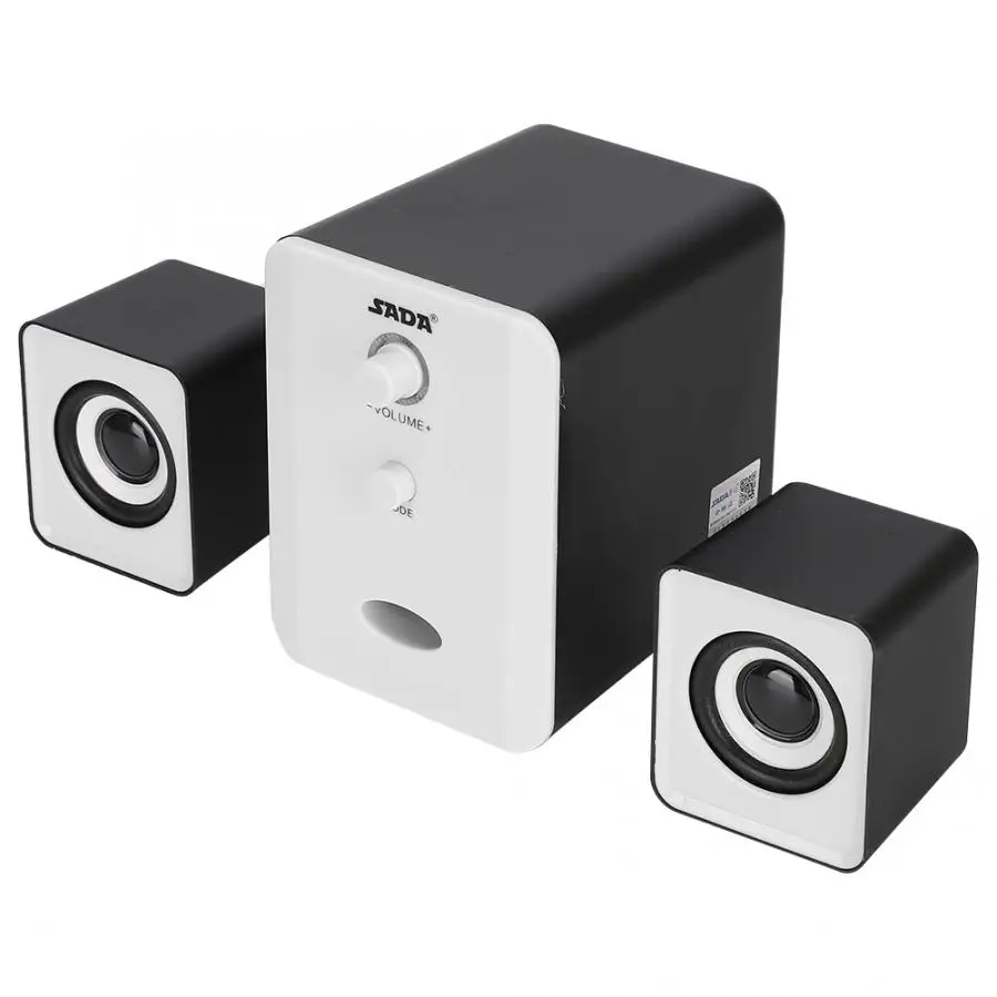 SADA D-201 мини USB Bluetooth динамик тяжелый бас для настольного компьютера ноутбука мобильного телефона 2,1 объемный звук сабвуфер