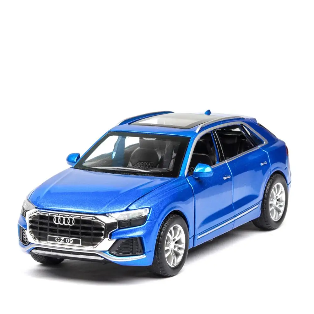 Высокая имитация 1:32 Q8 SUV модель автомобиля из сплава литой металл 6 дверей звук и