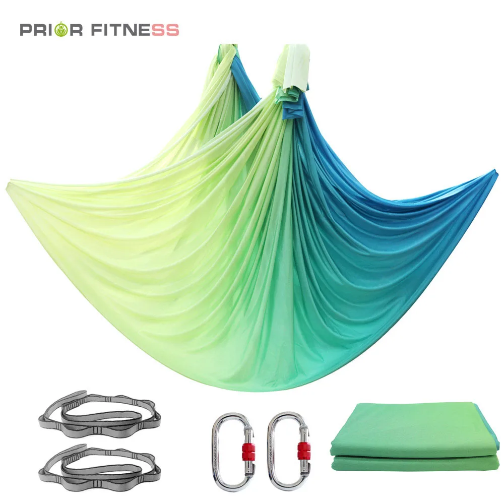 Комплект гамака для занятий йогой PRIOR FITNESS 15 6 метров анти гравитационное