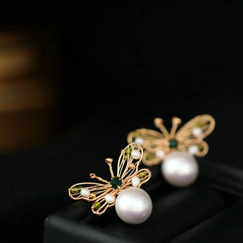 earring 2 SINZRY уникальный ручной обмотки жемчужное колье ожерелье браслет серьги кольцо ювелирные изделия аксессуар - Окраска металла: earring 2