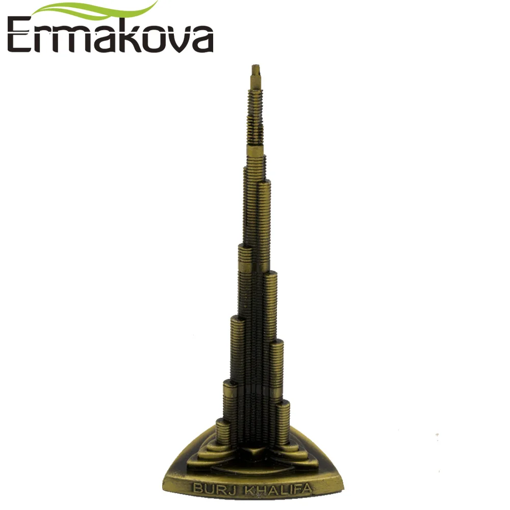 Металлическая Башня ERMAKOVA Burj Khalifa модель башни Дубая фигурка всемирно известной