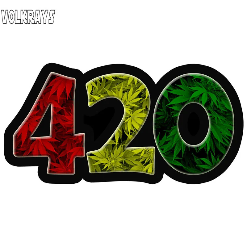 Volkrays креативные автомобильные стикеры 420 листья травы Dank аксессуары