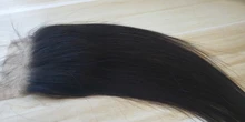 BAISI-extensiones de pelo brasileñas con encaje, accesorio capilar liso de 4x4 HD con cierre de encaje suizo, con cierre superior transparente