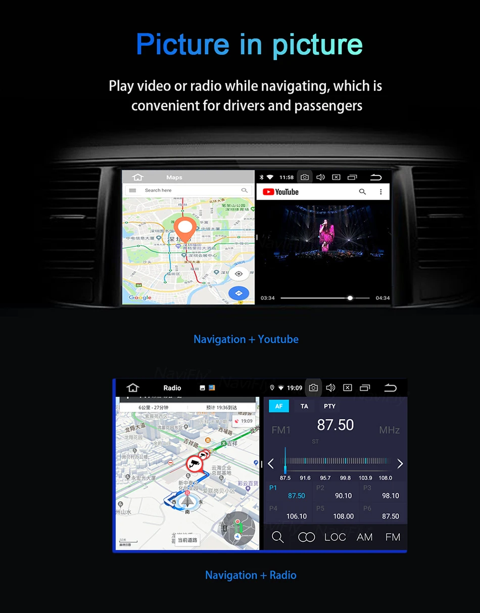 Flash Deal NaviFly DSP Android 9.0 car multimedia radio player for Dacia/Duster/Logan/Sandero /Lada Xray 2 with GPS navigation stereo 1 Din 19